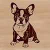 Boston Terrier Cartoon Vector Art A cartoon illustration of a sitting Boston Terrier dog breed in a neutral background.