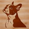 Boston Terrier Dog Illustration Vector Art A high-quality illustration of a Boston Terrier dog's head, suitable for various uses.