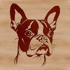 Cute Boston Terrier Face Vector Graphic Boston Terrier head illustration in vector format.