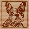Ornate Boston Terrier Head Illustration A vector illustration of a close-up Boston Terrier head with ornate details.
