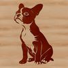 Sitting Dog SVG Clip Art Design A sitting Boston Terrier dog illustration in vector format.
