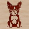 Cute Sitting Canine SVG Design A sitting dog breed with distinctive markings.
