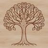 Nature-Inspired SVG Vector Art A stylized illustration of a tree in a minimalist design style.
