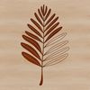 Free Nature Clip Art Image A stylized illustration of a single leaf in a neutral color palette, suitable for digital design.