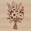 Vibrant Floral Mix for Any Occasion An illustration of a mixed floral arrangement, suitable for various occasions such as weddings and Mother's Day.