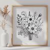 Vibrant Floral Mix Illustrated bouquet of flowers with a mix of blooms, suitable for vector graphics and digital design.