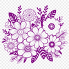 Free Downloadable Flower Design A hand-drawn bouquet of flowers in a vector format.