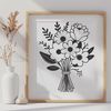 Free Flower SVG Template Download A colorful arrangement of flowers in various shapes and sizes.