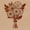 Beautiful Bouquet Illustration A colorful bouquet of flowers in a decorative vase, suitable for various occasions including weddings and Mother's Day.