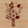 Traditional Bouquet Vector Art A vector graphic representation of a traditional floral bouquet with various blooms.