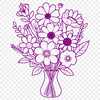 A colorful arrangement of flowers in a bouquet design, suitable for wedding decorations or Mothers Day gifts.