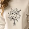 Beautiful SVG Flower Collection A stylized bouquet of flowers with varying petal shapes and colors, suitable for digital use in various formats.