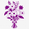 Colorful Flower Clip Art A floral bouquet of colorful flowers in a decorative arrangement.