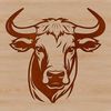 Vector Farm Animal A stylized vector graphic representation of a cow.
