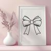 Beautiful Ribbon Illustration A simple illustrated bow with ribbon-like details, ideal for crafting and design projects.