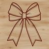 Decorative Bow Design for Crafting and Design A simple illustrated bow design made from curved lines, suitable for craft projects and digital editing.