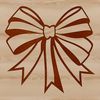 Ribbon Bow Illustration A decorative bow with ribbon-like folds, suitable for gift wrapping or crafting.