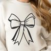 Elegant Bow Clip Art Design A stylized bow clip art design, ideal for various uses such as gift wrapping and crafting.