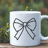 Beautiful Bow Template for Crafting Projects A simple bow design used as a template for crafting, perfect for various occasions including Christmas and birthday gifts.