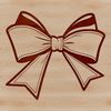 Gift Wrapping Accent SVG Clip Art A decorative ribbon-style bow with curved ends, suitable for gift wrapping or craft projects.