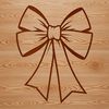 A decorative ribbon-style bow in vector format.