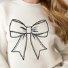 Intricate Bow Graphic Clip Art A simple ribbon bow graphic with intricate design elements.