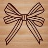Free SVG Gift Bow Clipart A decorative bow clip art design suitable for crafting and design projects.