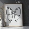 Beautiful Craft Bow Illustration A simple bow made up of curved lines and shapes, suitable for various crafts and designs.
