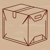 A geometric vector design of a box in various orientations.