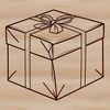 A simple 2D representation of a rectangular box with flat edges and no depth.