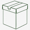 Simple Box Illustration A simple digital illustration of a box with straight edges and flat surfaces.