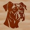 Vector Dog Head Illustration A realistic illustration of a Boxer dog's head in vector format.