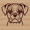 Vector Art of a Boxer's Head A illustration of a Boxer dog's head, designed as vector art suitable for various designs.