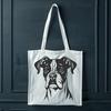 Boxer Dog Head Silhouette Vector illustration of a Boxer dog's head, ideal for clip art and design projects.