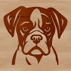 Canine Cutie - Boxer Dog Illustration A high-quality digital illustration of a Boxer dog's head, suitable for various design applications.