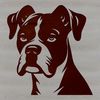 Beautiful Boxer Vector Clip Art A vector illustration of a Boxer dog's head in detail, suitable for personal or commercial design projects.
