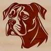 Beautiful Boxer Dog Head Illustration A detailed illustration of a Boxer dog's head from a variety of angles suitable for vector art designs.