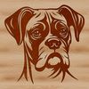 Free Vector Graphic of a Boxer's Head A detailed illustration of a Boxer dog's head, suitable for vector graphic design or cutting machine projects.