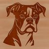 Free Vector Clip Art Boxer Face Design A detailed vector illustration of a Boxer dog's head and face.