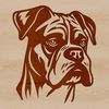 Cutting Edge Vector Boxer Art A simple vector illustration of a Boxer dog's head, suitable for various applications.
