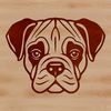 Hand-Drawn Boxer Head Clip Art A simple line drawing of a Boxer's head, suitable for vector art and cutting machine designs.