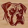 Boxer Dog Facial Details A detailed SVG image of a Boxer's facial features for crafting and design purposes.