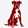 Sitting Boxer Template - SVG Free Download