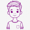 Simple Boy SVG Graphic A simple illustration of a young boy in a basic pose, suitable for various design and crafting applications.
