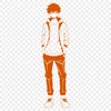 Young boy illustration in vector format A young boy illustration in vector format.