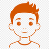 A young child's portrait, depicted as a boy, created in vector format.