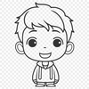 Young Casual Boy Silhouette A young boy in casual clothing standing against a plain background.