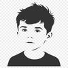 Adorable Young Boy Icon A young boy standing alone in a neutral background, suitable for vector illustration or design projects.