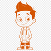 Stylized kid silhouette for creative projects A stylized illustration of a boy designed as vector art for various uses.