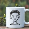 Youthful Character Illustration Young boy character designed as a vector graphic for commercial or personal use in digital art projects.